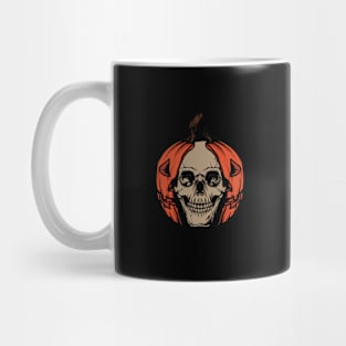 Halloween  Pumpkin Skull Mug